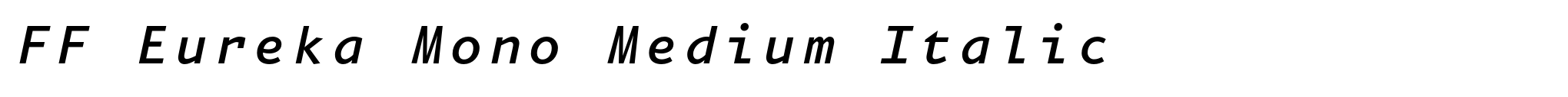 FF Eureka Mono Medium Italic image